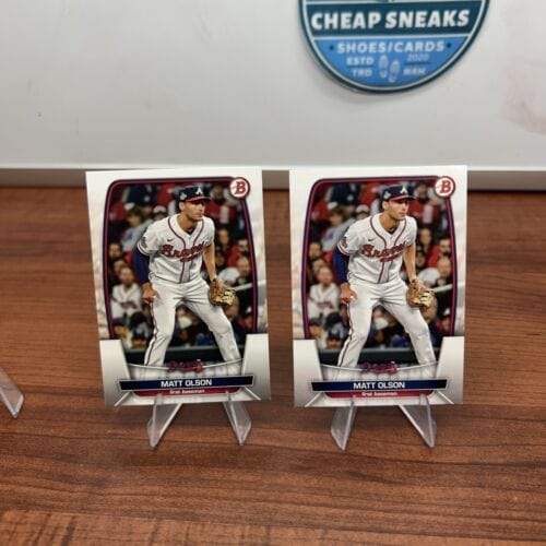 Cheap Sneaks Footwear/Sports Cards Baseball Card Matt Olson 2023 Bowman Baseball Card #4 Atlanta Braves + Bonus Card
