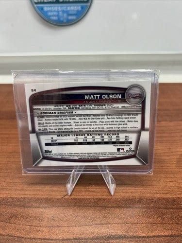 Cheap Sneaks Footwear/Sports Cards Baseball Card Matt Olson 2023 Bowman Chrome Atlanta Braves #84