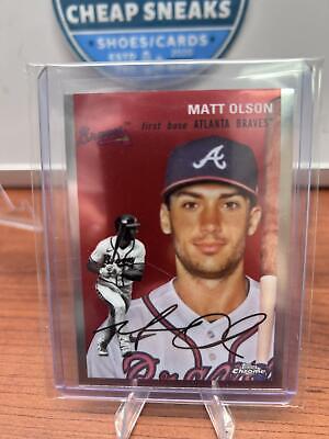 Cheap Sneaks Footwear/Sports Cards Baseball Card Matt Olson 2023 Topps Chrome Platinum Anniversary #199 Atlanta Braves