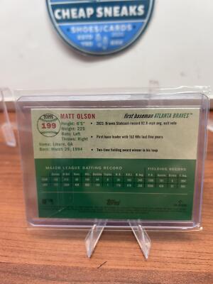 Cheap Sneaks Footwear/Sports Cards Baseball Card Matt Olson 2023 Topps Chrome Platinum Anniversary #199 Atlanta Braves