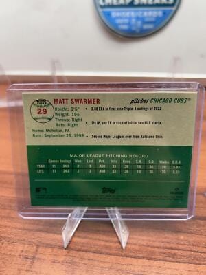 Cheap Sneaks Footwear/Sports Cards Baseball Card Matt Swarmer RC 2023 Topps Chrome Platinum Anniversary #29 Chicago Cub