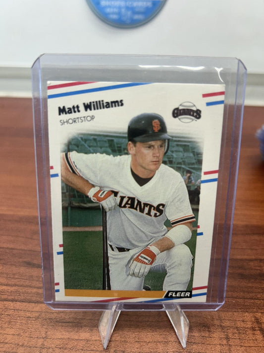 Cheap Sneaks Footwear/Sports Cards Baseball Card Matt Williams RC 1988 Fleer #101 San Francisco Giants