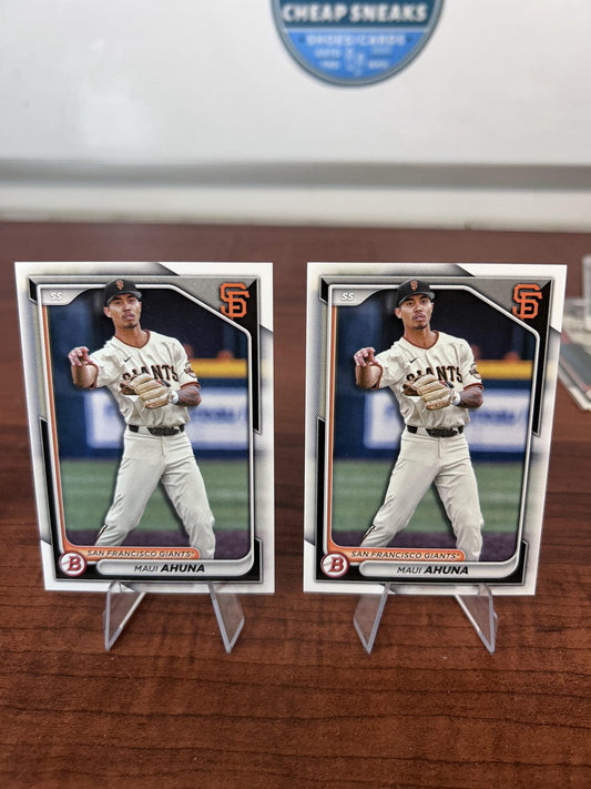 Cheap Sneaks Footwear/Sports Cards Baseball Card Maui Ahuna 2024 Bowman Prospects #BP-26 San Francisco Giants + Bonus C