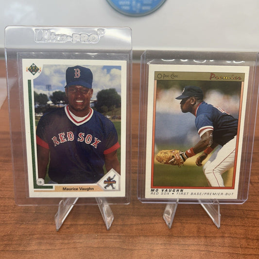 Cheap Sneaks Footwear/Sports Cards Baseball Card Maurice “MO” Vaughn 1991 Upper Deck Rookie Card #5 RED SOX + Bonus