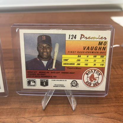 Cheap Sneaks Footwear/Sports Cards Baseball Card Maurice “MO” Vaughn 1991 Upper Deck Rookie Card #5 RED SOX + Bonus