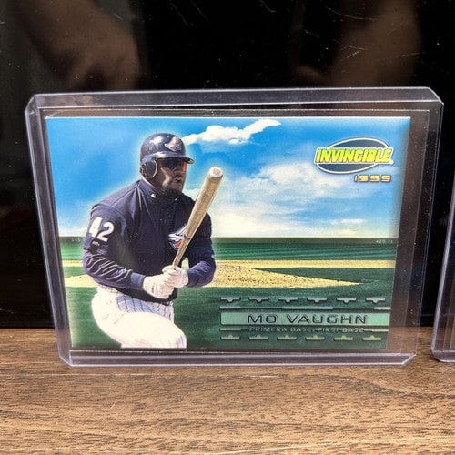 Cheap Sneaks Footwear/Sports Cards Baseball Card Maurice “Mo” Vaughn Lot(2) Boston Red Sox 1993 Score, 1999 Pacific