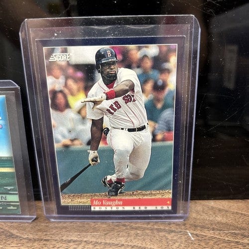 Cheap Sneaks Footwear/Sports Cards Baseball Card Maurice “Mo” Vaughn Lot(2) Boston Red Sox 1993 Score, 1999 Pacific