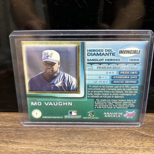 Cheap Sneaks Footwear/Sports Cards Baseball Card Maurice “Mo” Vaughn Lot(2) Boston Red Sox 1993 Score, 1999 Pacific