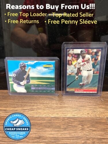 Cheap Sneaks Footwear/Sports Cards Baseball Card Maurice “Mo” Vaughn Lot(2) Boston Red Sox 1993 Score, 1999 Pacific