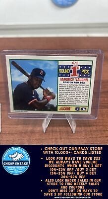 Cheap Sneaks Footwear/Sports Cards Baseball Card Maurice Vaughn RC 1990 Score #675 Boston Red Sox