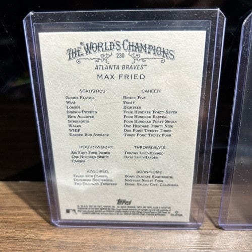 Cheap Sneaks Footwear/Sports Cards Baseball Card Max Fried Lot(2) 2022 Allen&Ginter #230 Mini And Standard Cards Atlant