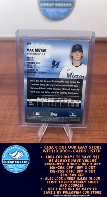 Cheap Sneaks Footwear/Sports Cards Baseball Card Max Meyer RC 2023 Stadium Club #206 Miami Marlins