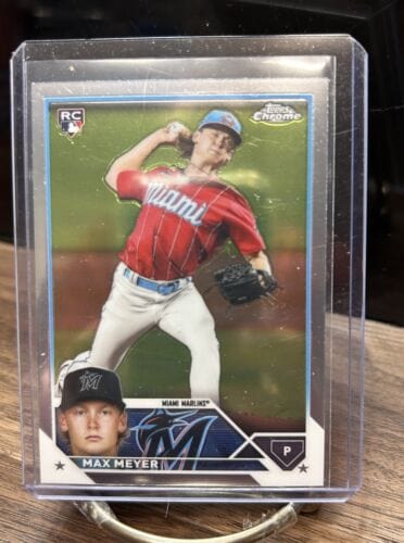 Cheap Sneaks Footwear/Sports Cards Baseball Card Max Meyer Rookie RC 2023 Topps Chrome Baseball Card #104 Miami Marlins