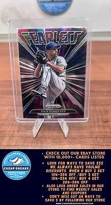 Cheap Sneaks Footwear/Sports Cards Baseball Card Max Scherzer 2022 Panini Prizm Fearless Red/White/Blue Prizm #FL-1 New