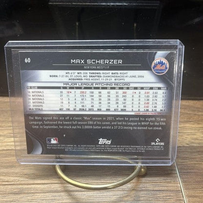 Cheap Sneaks Footwear/Sports Cards Baseball Card Max Scherzer 2022 Topps Chrome Black Baseball  Card #60 New York Mets
