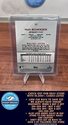 Cheap Sneaks Footwear/Sports Cards Baseball Card Max Scherzer 2022 Topps Gallery #127 New York Mets
