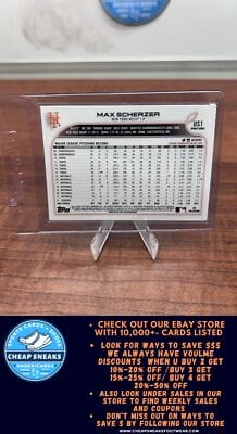 Cheap Sneaks Footwear/Sports Cards Baseball Card Max Scherzer 2022 Topps Update #US1 New York Mets