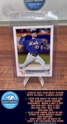 Cheap Sneaks Footwear/Sports Cards Baseball Card Max Scherzer 2022 Topps Update #US1 New York Mets