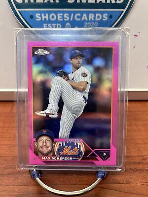 Cheap Sneaks Footwear/Sports Cards Baseball Card Max Scherzer 2023 Topps Chrome Pink Refractor #148 New York Mets