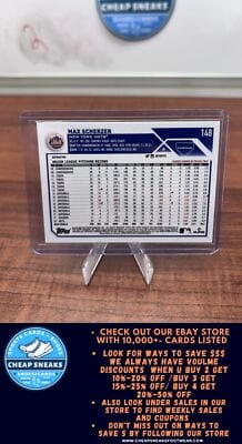 Cheap Sneaks Footwear/Sports Cards Baseball Card Max Scherzer 2023 Topps Chrome Refractor #148 New York Mets