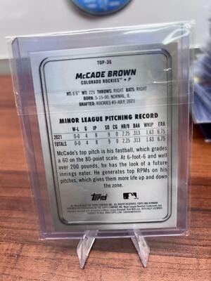 Cheap Sneaks Footwear/Sports Cards Baseball Card McCade Brown 2022 Bowman Platinum Top Prospects Ice Foilboard #TOP-36