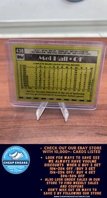 Cheap Sneaks Footwear/Sports Cards Baseball Card Mel Hall 1990 Topps #436 New York Yankees