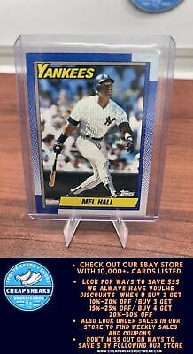 Cheap Sneaks Footwear/Sports Cards Baseball Card Mel Hall 1990 Topps #436 New York Yankees