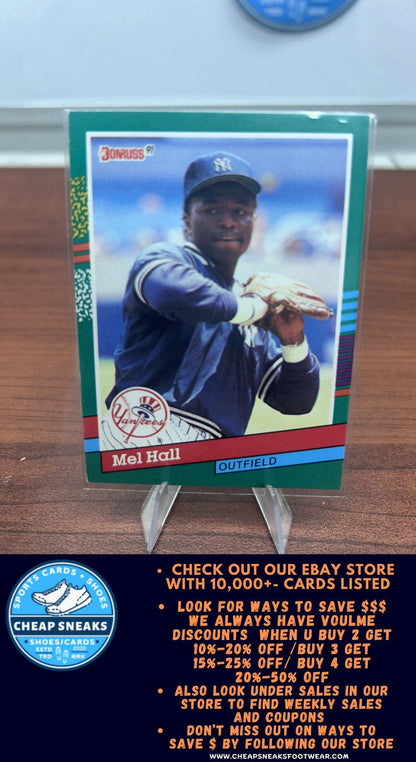 Cheap Sneaks Footwear/Sports Cards Baseball Card Mel Hall 1991 Donruss #442 New York Yankees