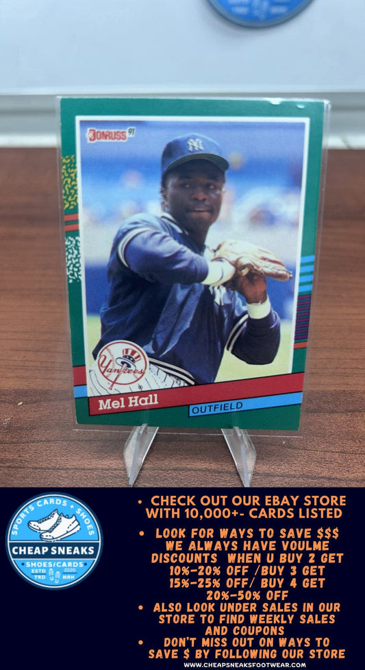 Cheap Sneaks Footwear/Sports Cards Baseball Card Mel Hall 1991 Donruss #442 New York Yankees