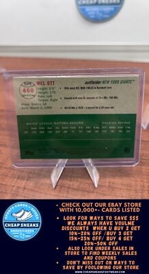 Cheap Sneaks Footwear/Sports Cards Baseball Card Mel Ott 2023 Topps Chrome Platinum Anniversary #460 New York Giants