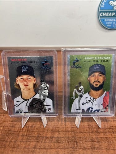 Cheap Sneaks Footwear/Sports Cards Baseball Card Miami Marlins 2023 Topps Chrome Platinum Anniversary Lot Bell, Meyer C