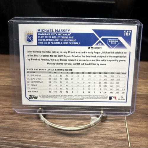 Cheap Sneaks Footwear/Sports Cards Baseball Card Michael Massey Flagship Rookie Card RC 2023 Topps Series 1 Baseball #1