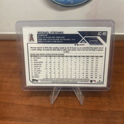 Cheap Sneaks Footwear/Sports Cards Baseball Card Michael Stefanic RC 2023 Topps Chrome Update Green Refractor Auto #AC-