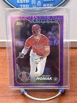 Cheap Sneaks Footwear/Sports Cards Baseball Card Mickey Moniak 2024 Topps Series 1 Purple sparkle foil/799 #74 Angels