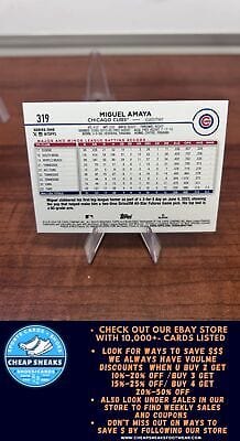 Cheap Sneaks Footwear/Sports Cards Baseball Card Miguel Amaya 2024 Topps Aqua #319 Chicago Cubs
