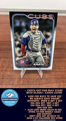Cheap Sneaks Footwear/Sports Cards Baseball Card Miguel Amaya 2024 Topps Aqua #319 Chicago Cubs