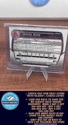 Cheap Sneaks Footwear/Sports Cards Baseball Card Miguel Bleis 2023 Bowman Chrome Chrome Prospects Mojo Refractor #BCP-2