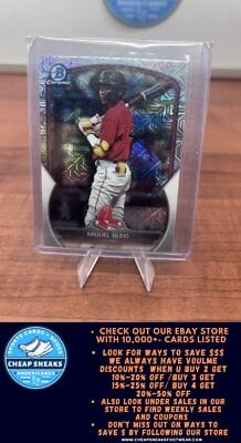 Cheap Sneaks Footwear/Sports Cards Baseball Card Miguel Bleis 2023 Bowman Chrome Chrome Prospects Mojo Refractor #BCP-2