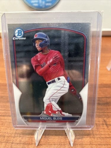 Cheap Sneaks Footwear/Sports Cards Baseball Card Miguel Bleis 2023 Bowman Chrome Prospect Boston Red Sox