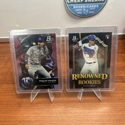 Cheap Sneaks Footwear/Sports Cards Baseball Card Miguel Vargas 2023 Topps Bowman Platinum Baseball #RR8 Renowned Rookie