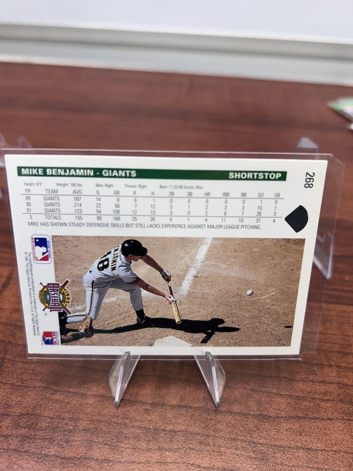Cheap Sneaks Footwear/Sports Cards Baseball Card Mike Benjamin 1992 Upper Deck #268 San Francisco Giants