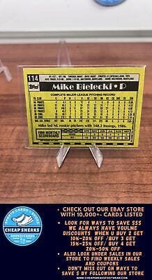 Cheap Sneaks Footwear/Sports Cards Baseball Card Mike Bielecki 1990 Topps #114 Chicago Cubs
