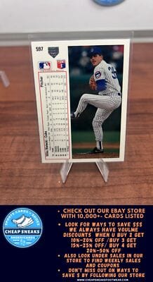Cheap Sneaks Footwear/Sports Cards Baseball Card Mike Bielecki 1991 Upper Deck #597 Chicago Cubs