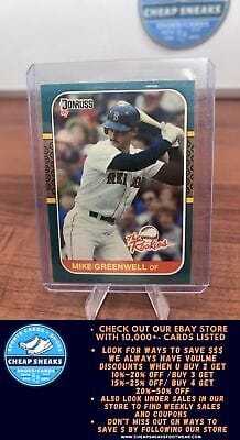 Cheap Sneaks Footwear/Sports Cards Baseball Card Mike Greenwell 1987 Donruss The Rookies #4 Boston Red Sox