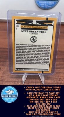 Cheap Sneaks Footwear/Sports Cards Baseball Card Mike Greenwell 1989 Donruss #1 Boston Red Sox