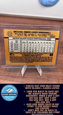 Cheap Sneaks Footwear/Sports Cards Baseball Card Mike Greenwell 1989 Donruss Bonus MVP's #BC-13c Boston Red Sox