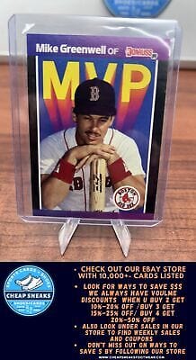 Cheap Sneaks Footwear/Sports Cards Baseball Card Mike Greenwell 1989 Donruss Bonus MVP's #BC-13c Boston Red Sox