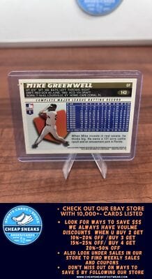 Cheap Sneaks Footwear/Sports Cards Baseball Card Mike Greenwell 1996 Topps #143 Boston Red Sox