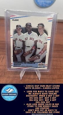 Cheap Sneaks Footwear/Sports Cards Baseball Card Mike Greenwell / Ellis Burks / Todd Benzinger 1988 Fleer #630 Boston R