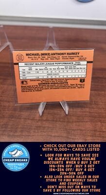Cheap Sneaks Footwear/Sports Cards Baseball Card Mike Harkey 1990 Donruss #522b Chicago Cubs